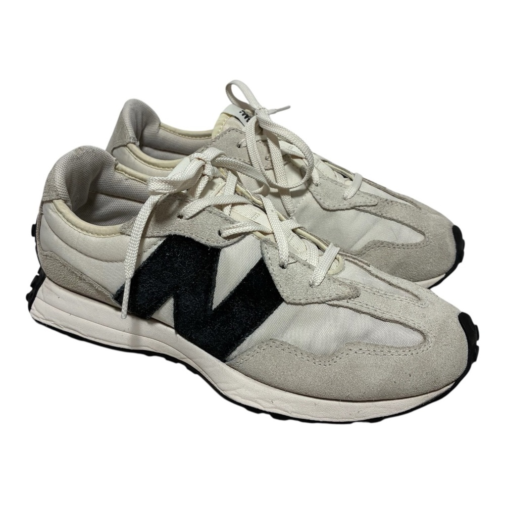 New Balance Off-White and Black Athletic Shoes